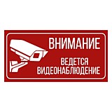 Информационная табличка "Ведется видеонаблюдение" 300х150